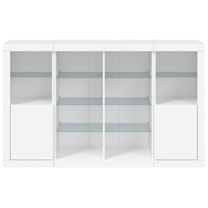 Dressoirs Met Led-Verlichting Bewerkt Hout Wit