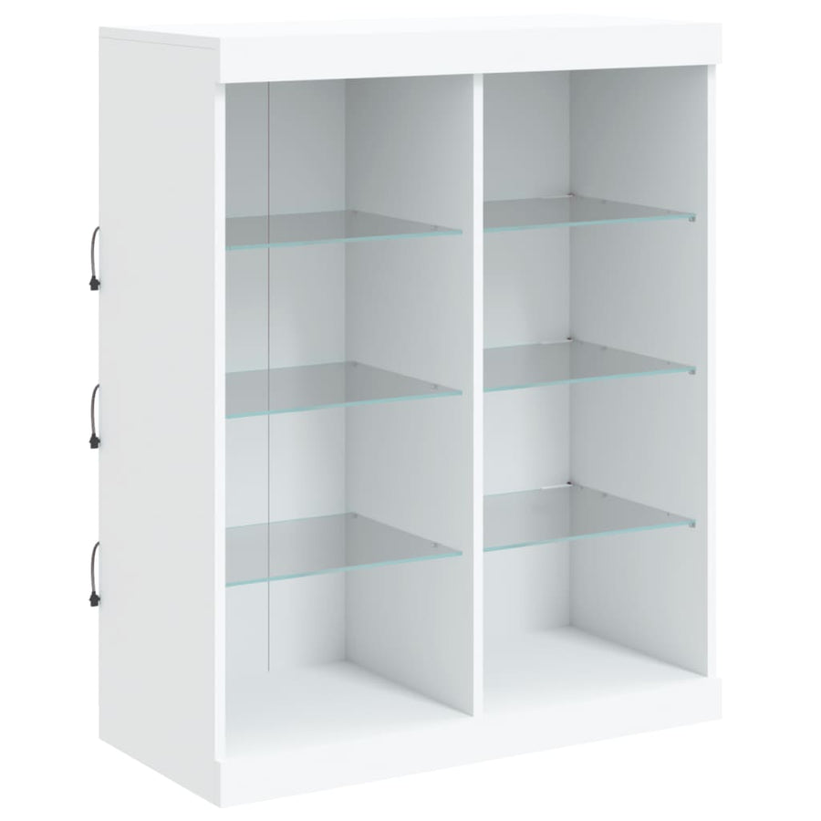Dressoirs Met Led-Verlichting Bewerkt Hout Wit