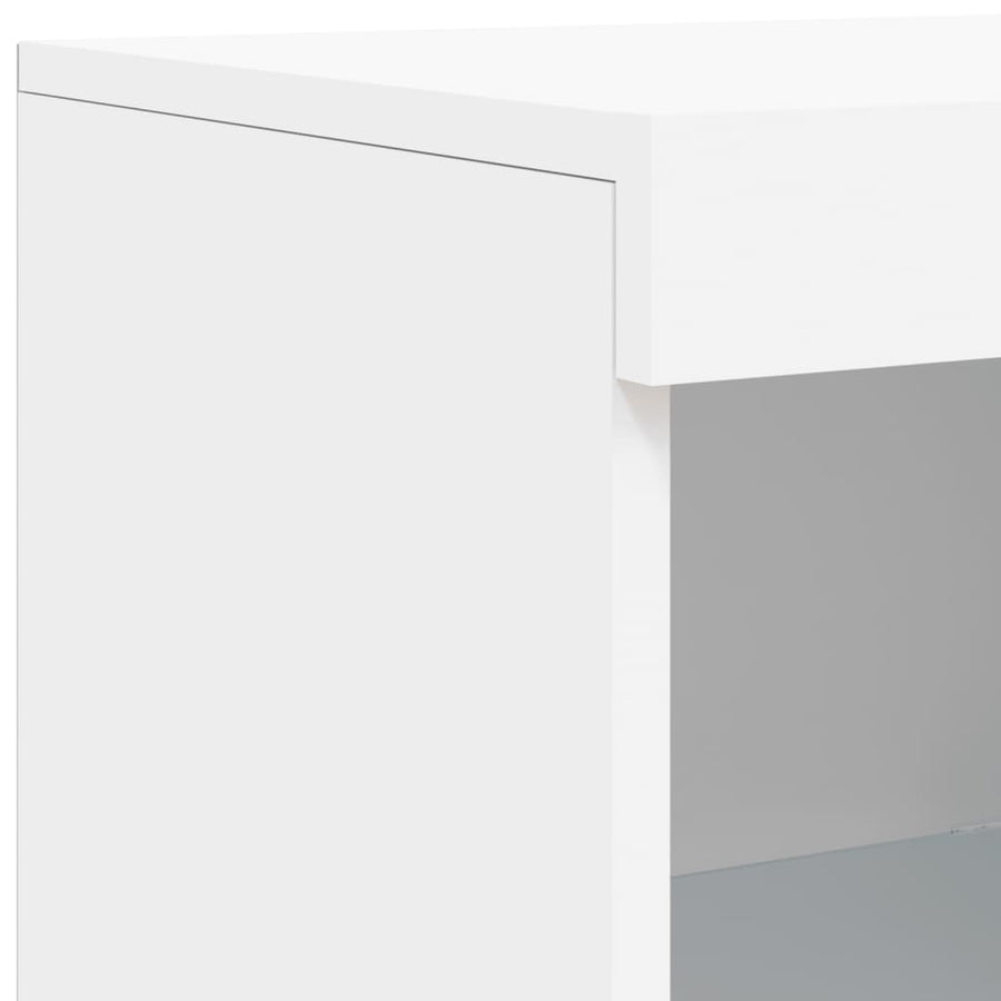 Dressoirs Met Led-Verlichting Bewerkt Hout Wit