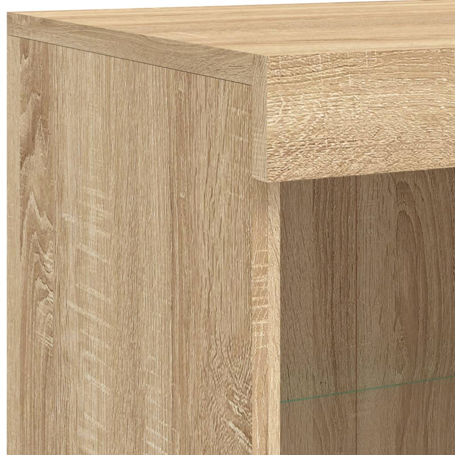 Dressoirs Met Led-Verlichting Bewerkt Hout Sonoma eiken