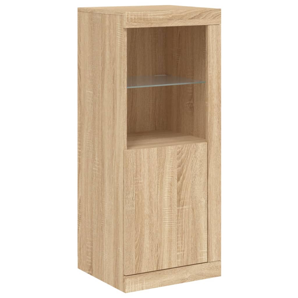 Dressoirs Met Led-Verlichting Bewerkt Hout Sonoma eiken