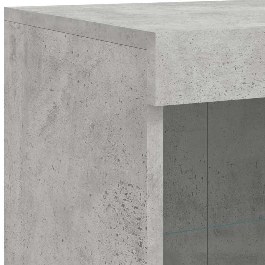 Dressoirs Met Led-Verlichting Bewerkt Hout Betongrijs