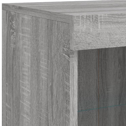 Dressoirs Met Led-Verlichting Bewerkt Hout Grijs sonoma