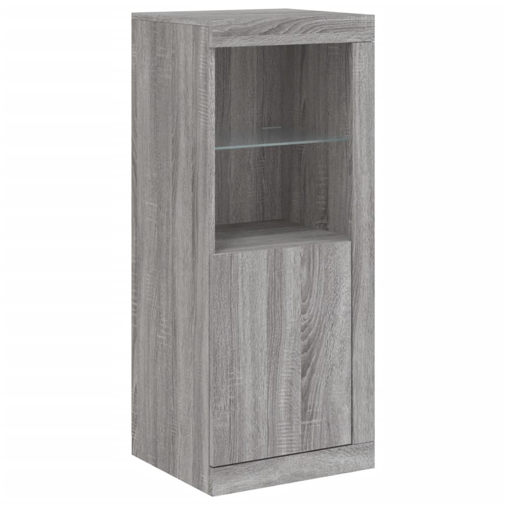 Dressoirs Met Led-Verlichting Bewerkt Hout Grijs sonoma