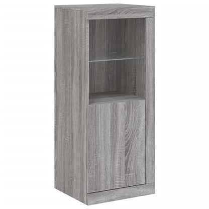 Dressoirs Met Led-Verlichting Bewerkt Hout Grijs sonoma