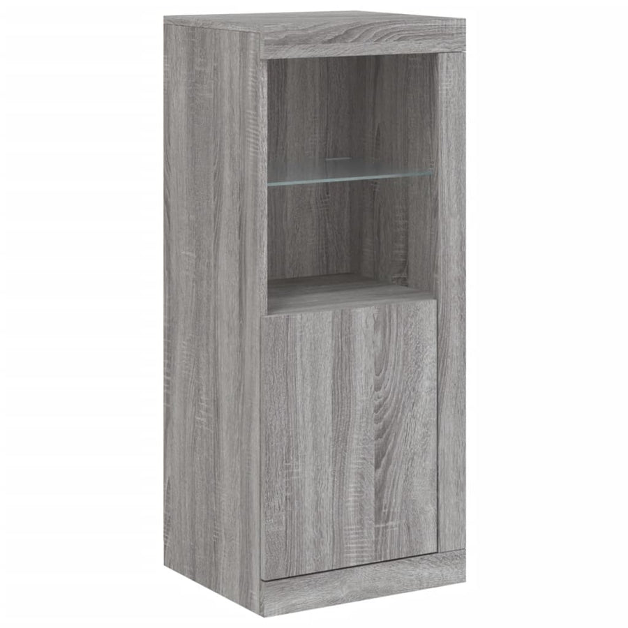 Dressoirs Met Led-Verlichting Bewerkt Hout Grijs sonoma