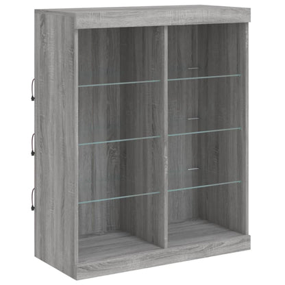 Dressoirs Met Led-Verlichting Bewerkt Hout Grijs sonoma
