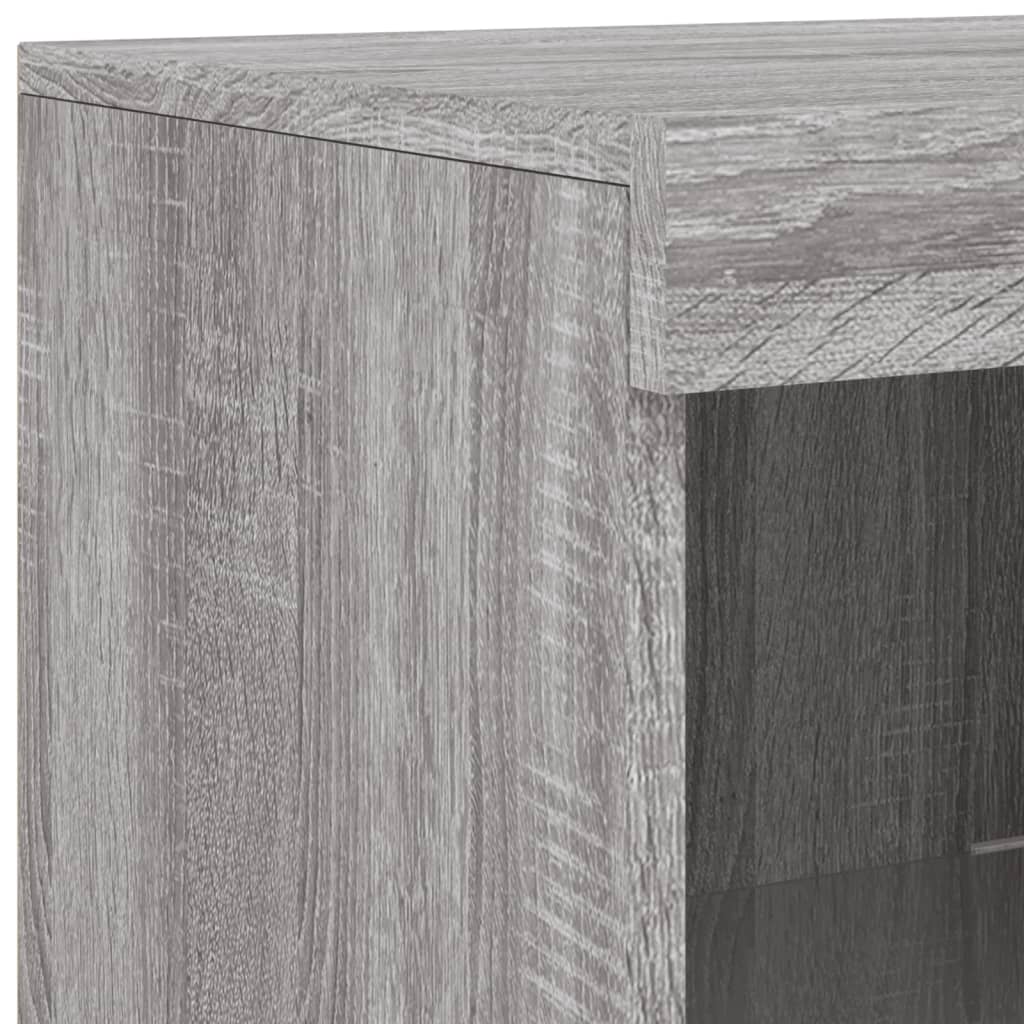 Dressoirs Met Led-Verlichting Bewerkt Hout Grijs sonoma