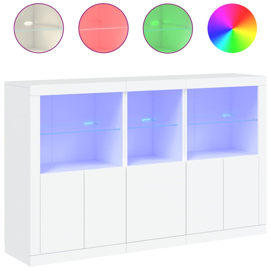 Dressoir Met Led-Verlichting 62X37X00 Cm Wit