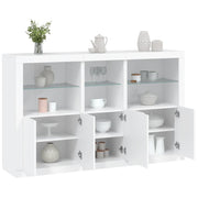 Dressoir 162x37x100 cm wit LED