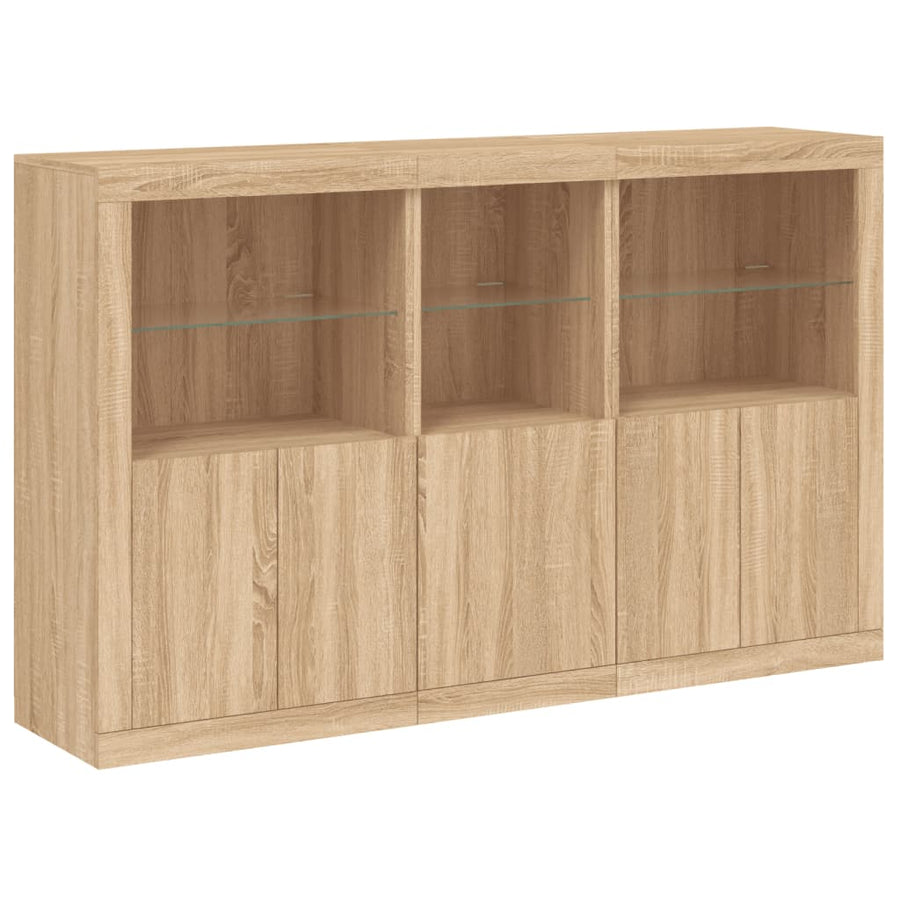 Dressoir Met Led-Verlichting 62X37X00 Cm Kleurig Sonoma eiken