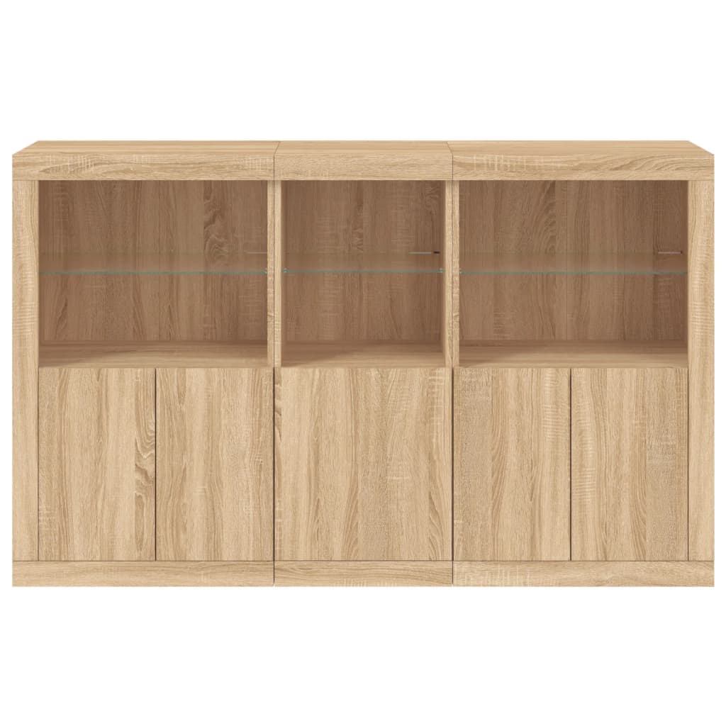 Dressoir Met Led-Verlichting 62X37X00 Cm Kleurig Sonoma eiken