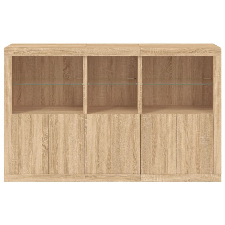 Dressoir Met Led-Verlichting 62X37X00 Cm Kleurig Sonoma eiken