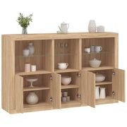 Dressoir 162x37x100 cm sonoma eiken led