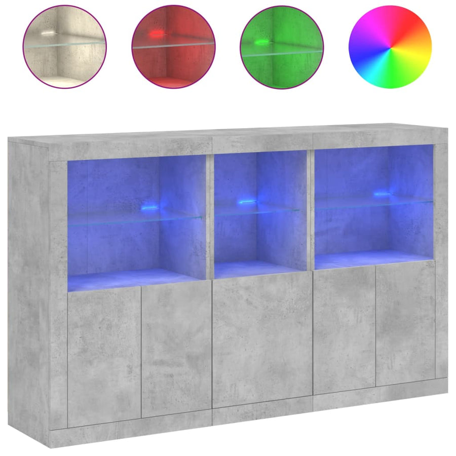 Dressoir Met Led-Verlichting 62X37X00 Cm Betongrijs
