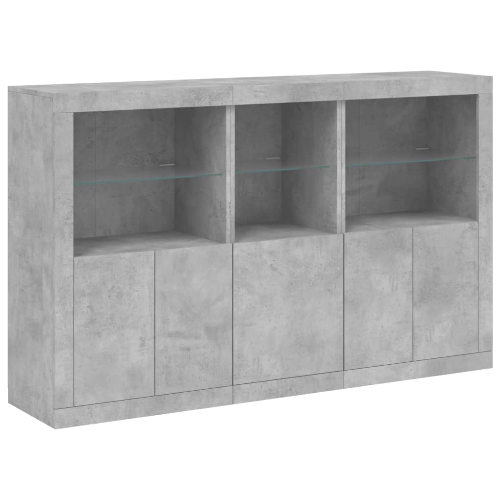 Dressoir Met Led-Verlichting 62X37X00 Cm Betongrijs