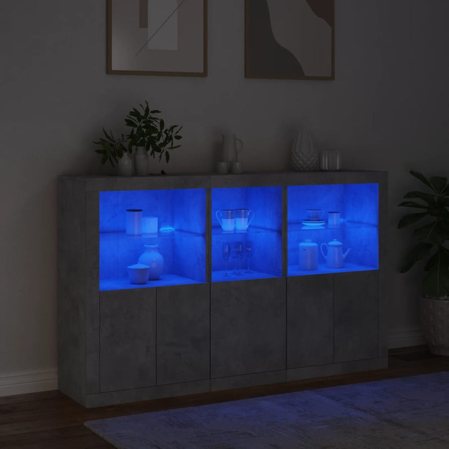 Dressoir Met Led-Verlichting 62X37X00 Cm Betongrijs