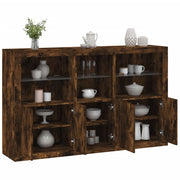 Dressoir 162x37x100 cm gerookt eiken led