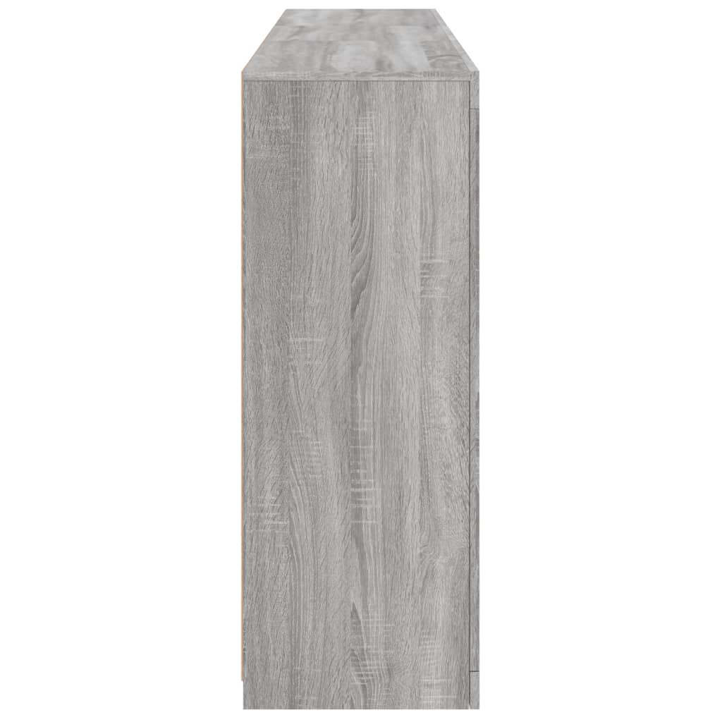 Dressoir met LED-verlichting 162x37x100 cm grijs sonoma eiken Grijs sonoma