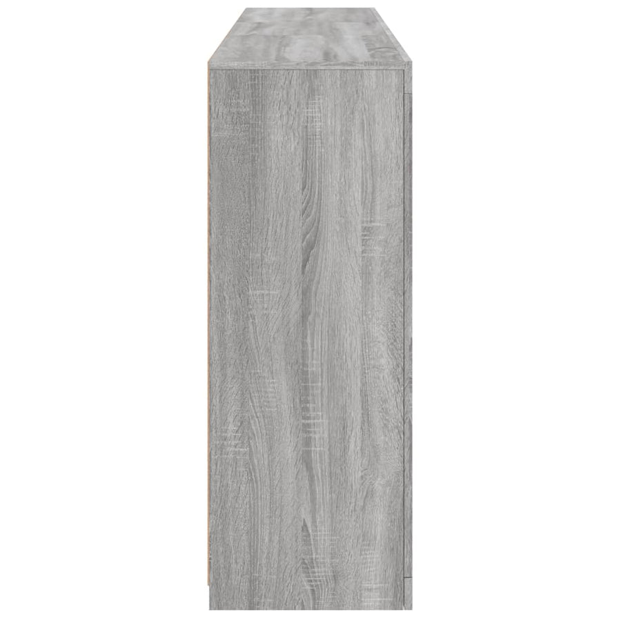 Dressoir met LED-verlichting 162x37x100 cm grijs sonoma eiken Grijs sonoma