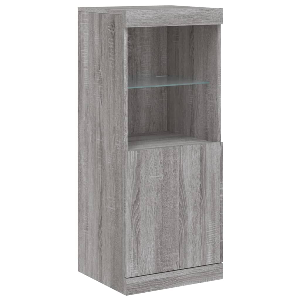 Dressoir met LED-verlichting 162x37x100 cm grijs sonoma eiken Grijs sonoma