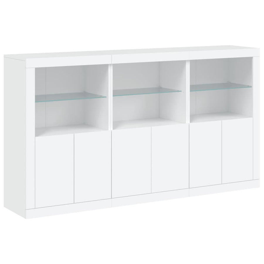 Dressoir Met Led-Verlichting 8,5X37X00 Cm Wit