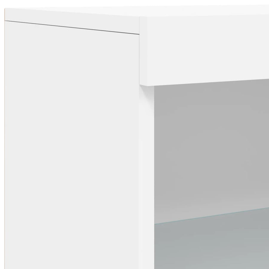 Dressoir Met Led-Verlichting 8,5X37X00 Cm Wit