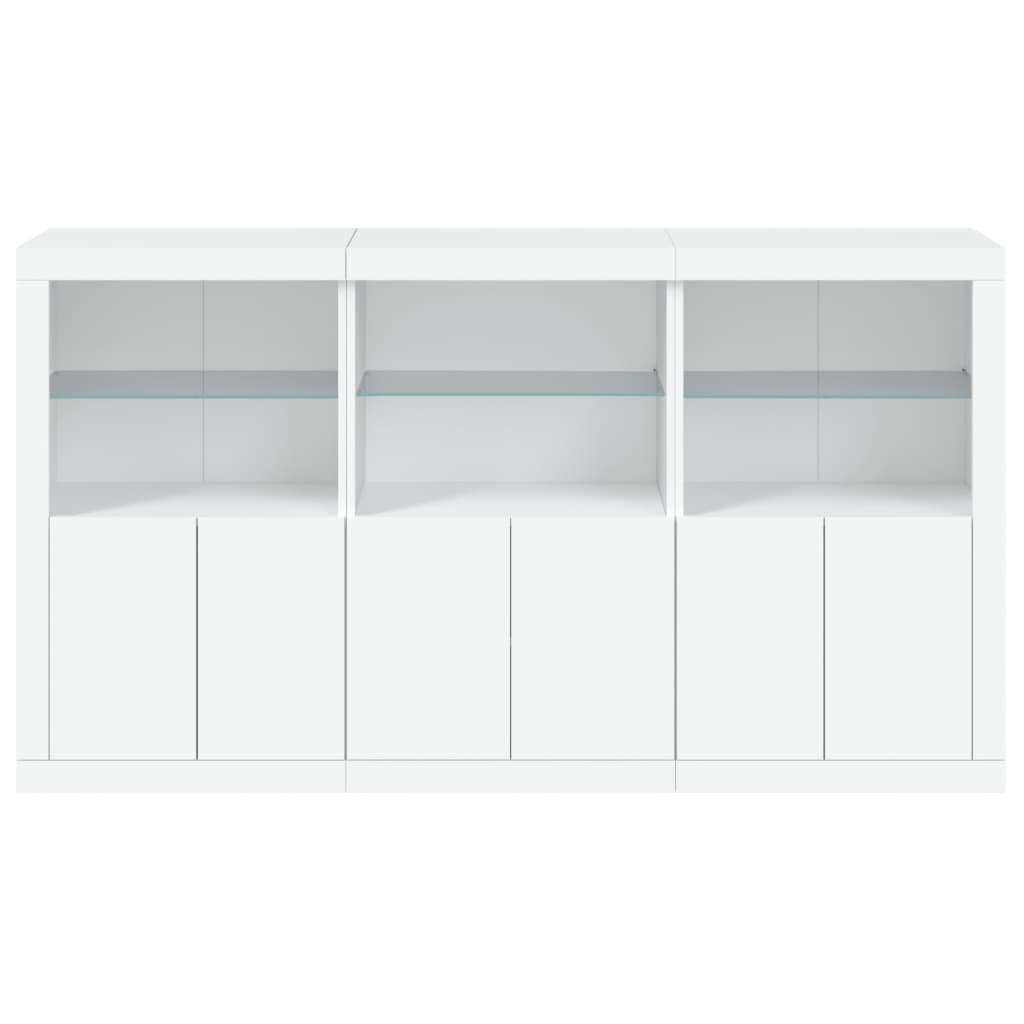 Dressoir Met Led-Verlichting 8,5X37X00 Cm Wit
