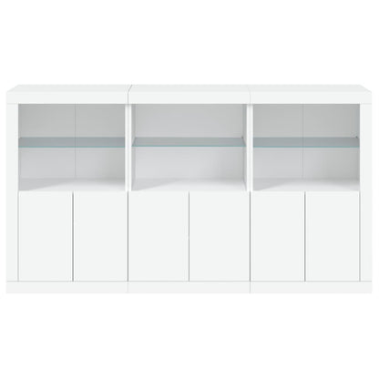 Dressoir Met Led-Verlichting 8,5X37X00 Cm Wit