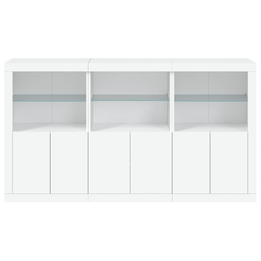 Dressoir Met Led-Verlichting 8,5X37X00 Cm Wit