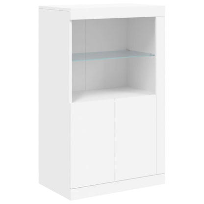 Dressoir Met Led-Verlichting 8,5X37X00 Cm Wit