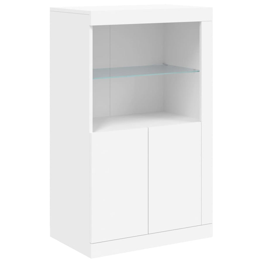 Dressoir Met Led-Verlichting 8,5X37X00 Cm Wit