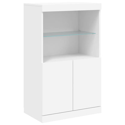 Dressoir Met Led-Verlichting 8,5X37X00 Cm Wit