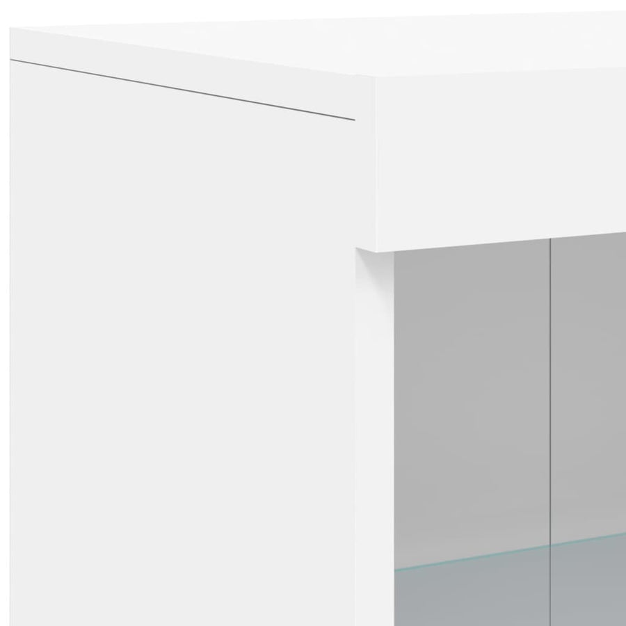 Dressoir Met Led-Verlichting 8,5X37X00 Cm Wit