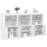 Dressoir 181,5x37x100 cm wit met LED