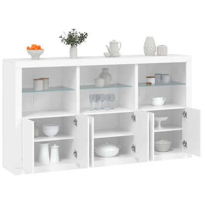 Dressoir Met Led-Verlichting 8,5X37X00 Cm Wit