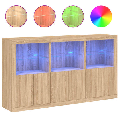 Dressoir Met Led-Verlichting 8,5X37X00 Cm Kleur Sonoma eiken