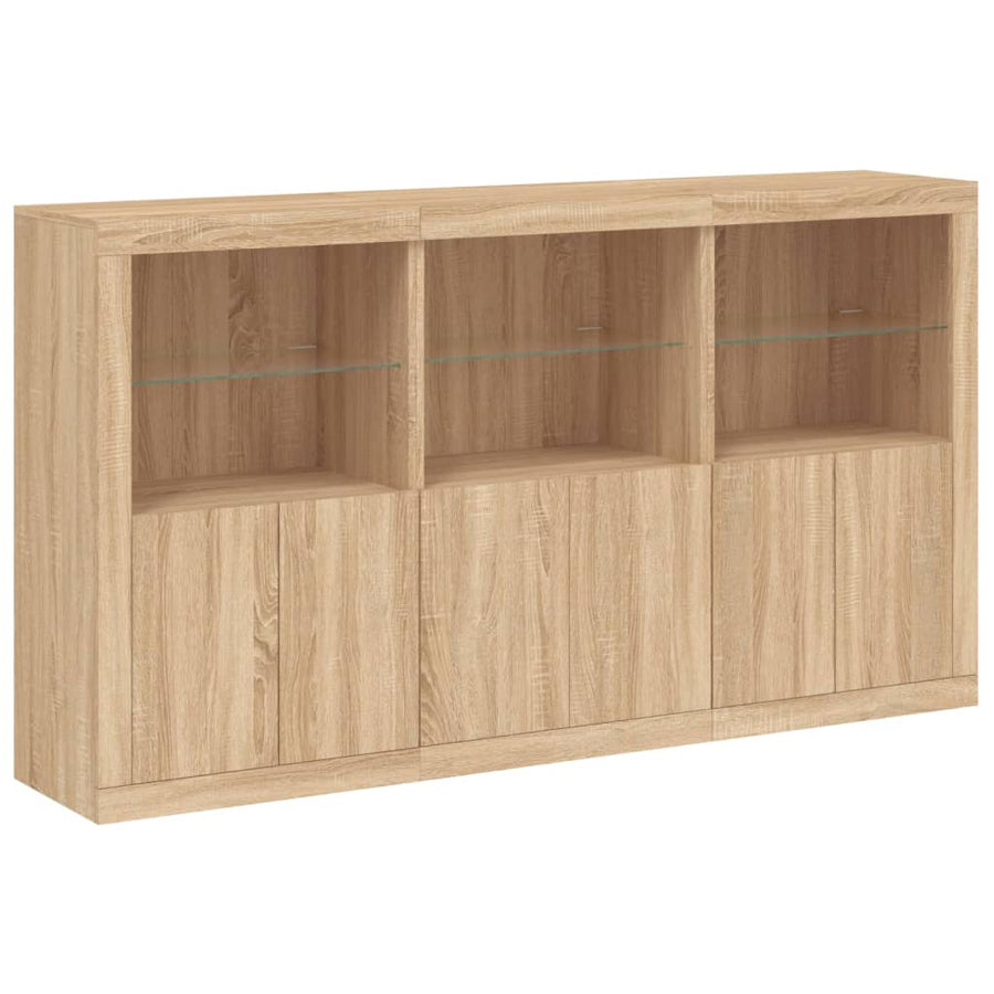 Dressoir Met Led-Verlichting 8,5X37X00 Cm Kleur Sonoma eiken