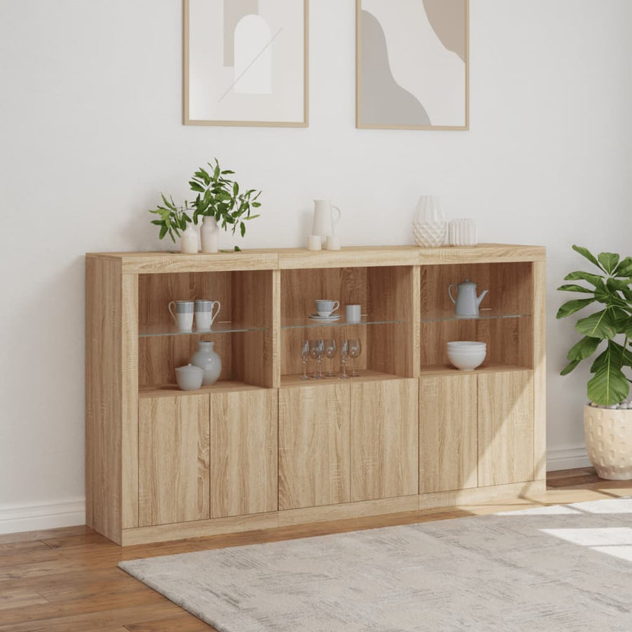 Dressoir Met Led-Verlichting 8,5X37X00 Cm Kleur Sonoma eiken