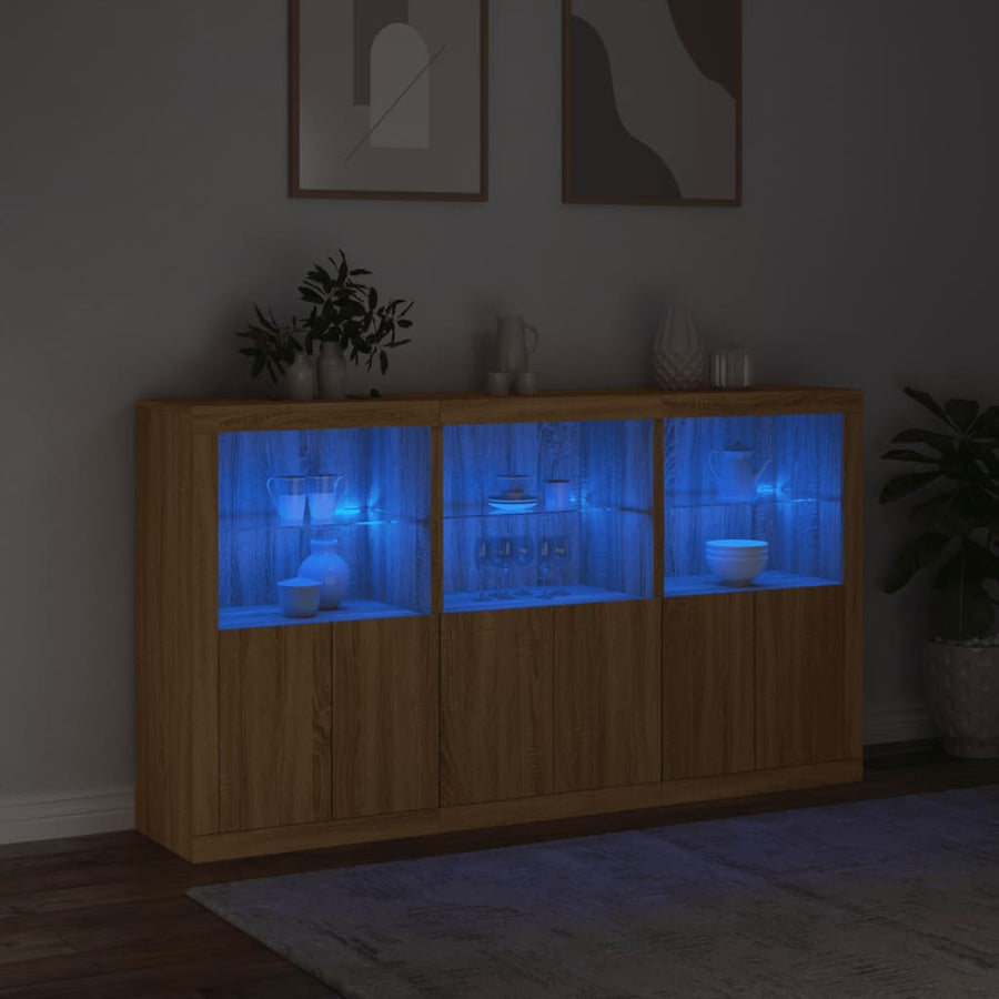 Dressoir Met Led-Verlichting 8,5X37X00 Cm Kleur Sonoma eiken