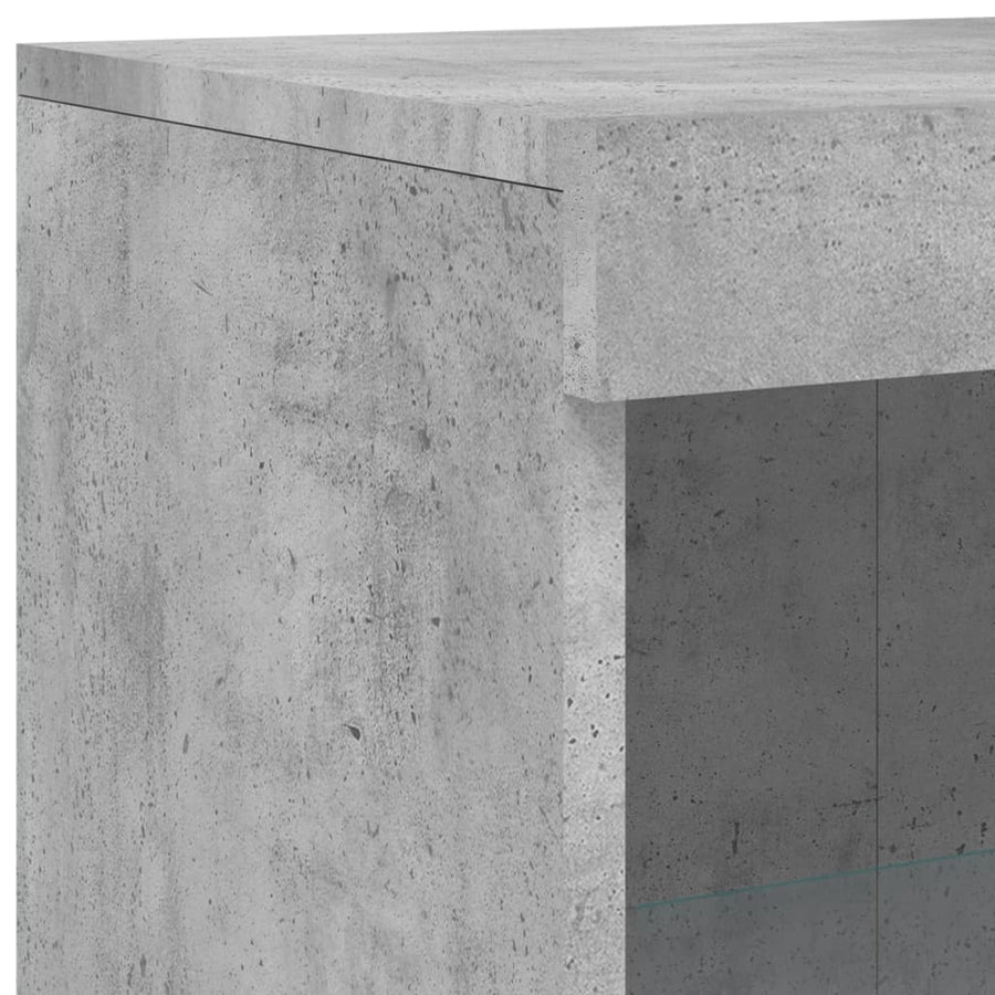Dressoir Met Led-Verlichting 8,5X37X00 Cm Betongrijs