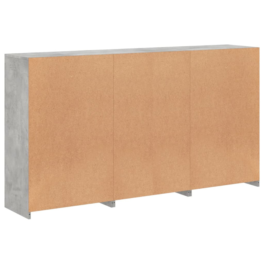 Dressoir Met Led-Verlichting 8,5X37X00 Cm Betongrijs