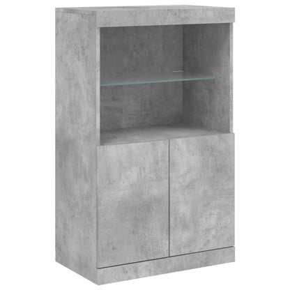 Dressoir Met Led-Verlichting 8,5X37X00 Cm Betongrijs