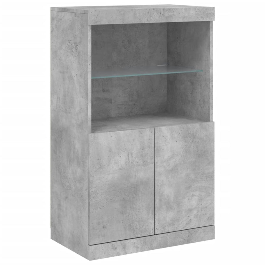 Dressoir Met Led-Verlichting 8,5X37X00 Cm Betongrijs