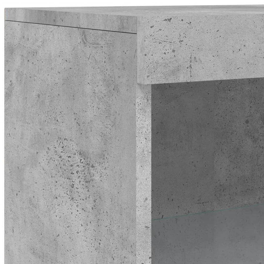 Dressoir Met Led-Verlichting 8,5X37X00 Cm Betongrijs