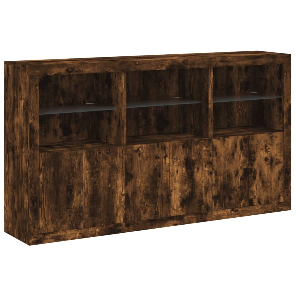 Dressoir Met Led-Verlichting 8,5X37X00 Cm Kleur Gerookt eiken