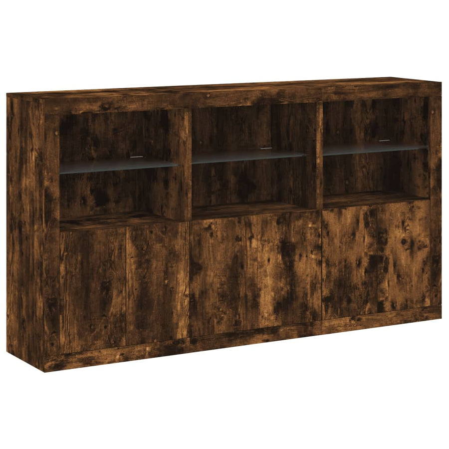 Dressoir Met Led-Verlichting 8,5X37X00 Cm Kleur Gerookt eiken