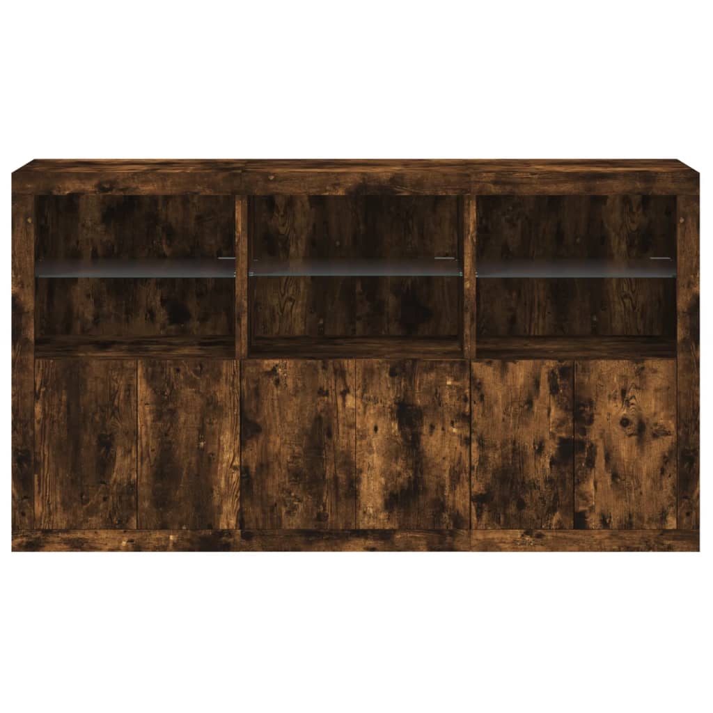 Dressoir Met Led-Verlichting 8,5X37X00 Cm Kleur Gerookt eiken