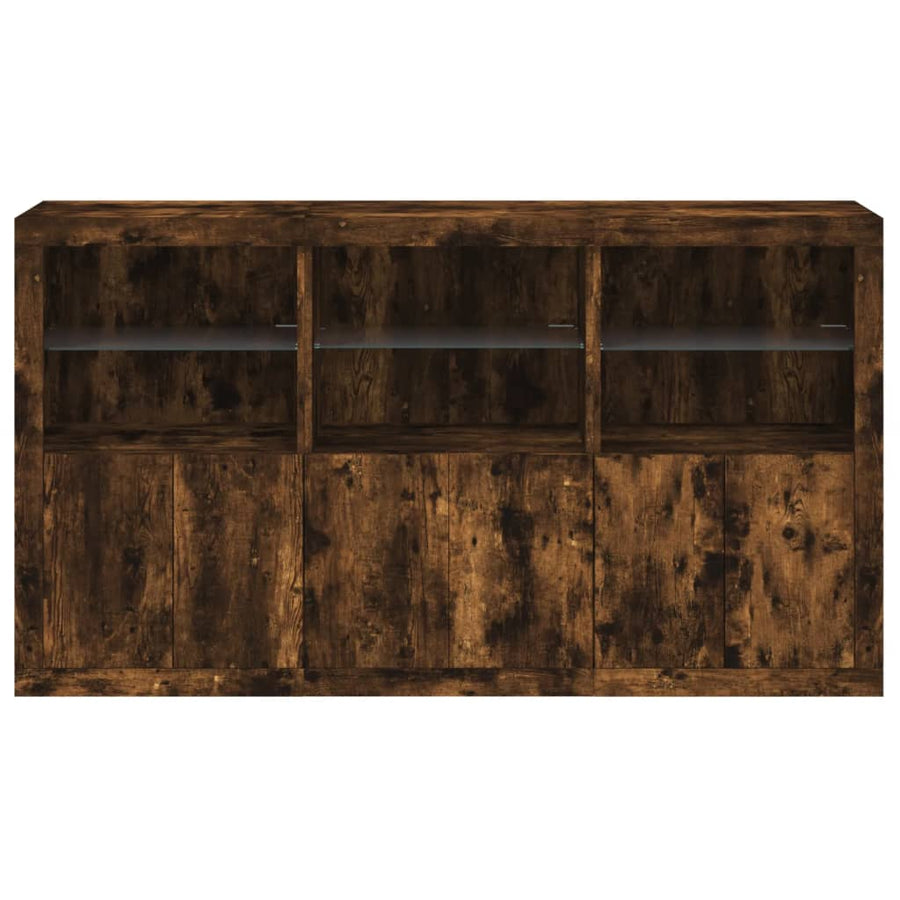 Dressoir Met Led-Verlichting 8,5X37X00 Cm Kleur Gerookt eiken