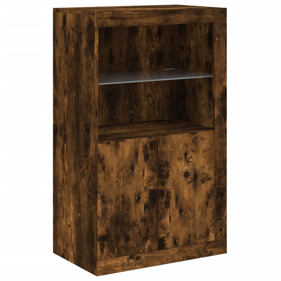 Dressoir Met Led-Verlichting 8,5X37X00 Cm Kleur Gerookt eiken